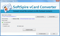 vCard to Outlook Import screenshot