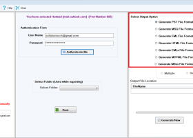 ToolsGround Hotmail Backup Expert Software screenshot