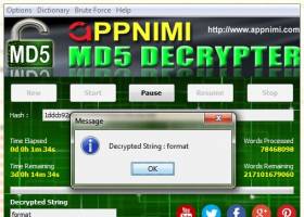 Appnimi MD5 Decrypter screenshot