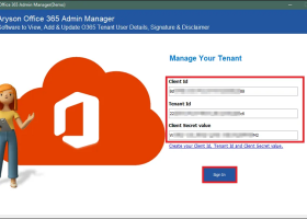 Aryson Office 365 Admin Manager screenshot
