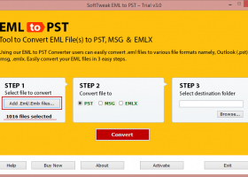 EML to PST Tool screenshot