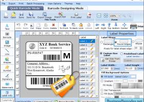 Barcode Label Software for Banks screenshot
