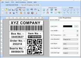 Advanced Standard Barcode Tag Software screenshot