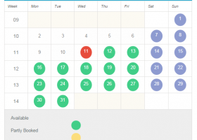 Time Slot Booking Calendar PHP screenshot