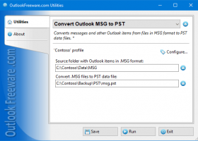 Convert Outlook MSG to PST screenshot