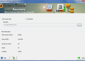 VHD Recovery Tool screenshot