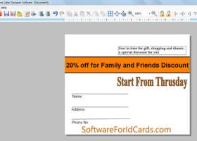 Software for Card Designing screenshot