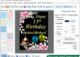 Print birthday card software screenshot