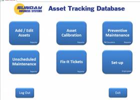 SBS Asset Tracking Database screenshot