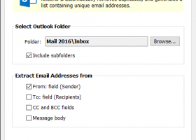 Outlook Email Address Extractor screenshot