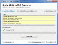 XLSX to XLS File Converter screenshot