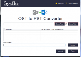 SysBud OST to PST Converter screenshot
