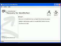Recovery for WordPerfect screenshot