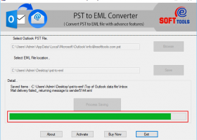Convert PST to EML screenshot