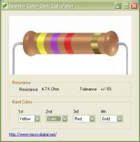 Resistance Color Code Calculator screenshot