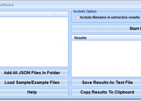 Extract Data & Text From Multiple JSON Files Software screenshot