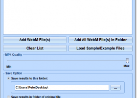WebM To MP4 Converter Software screenshot