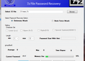 Atom TechSoft 7Z Password Recovery screenshot
