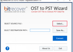 Convert .ost File to Outlook 2010 .pst screenshot