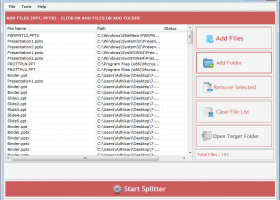 PowerPoint Files Splitter screenshot