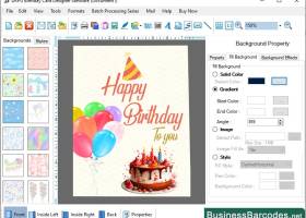 Birthday Card Designer Application screenshot