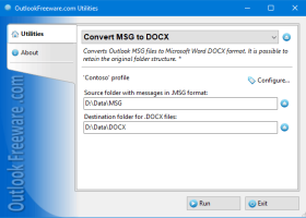 Convert MSG to DOCX for Outlook screenshot