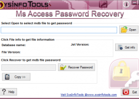 Sysinfo Access Password Recovery screenshot