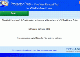 W32/Darkkomet Free Virus Removal Tool screenshot