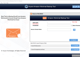 Aryson Amazon Workmail Backup Tool screenshot