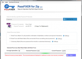 PassFixer ZIP Password Recovery screenshot
