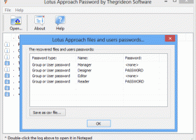 Lotus Approach Password screenshot