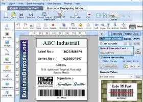Label Design Barcode Application screenshot