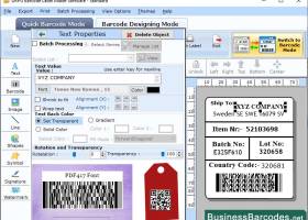 PDF417 Barcode Tracking Data screenshot