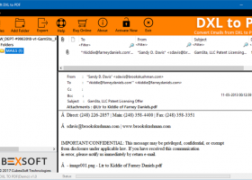 CubexSoft DXL to PDF screenshot
