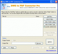 DWG to PDF Converter Pro 2010.6 screenshot