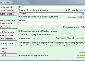 File Backup Lite screenshot