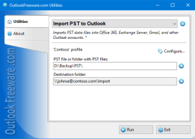 Import PST to Outlook screenshot