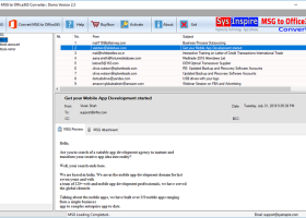 SysInspire MSG to Office365 Converter screenshot