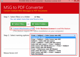 Convert Outlook 2013 message to PDF screenshot
