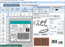 Professional Barcodes Application screenshot