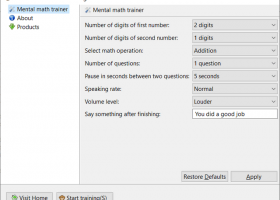 Mental Calculation Training Software screenshot