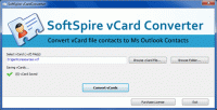 Move vCard File to Outlook screenshot