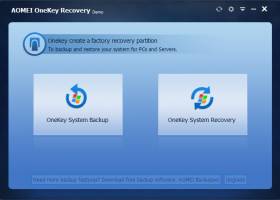 AOMEI OneKey Recovery screenshot