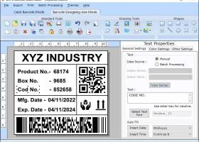 Business Barcode Label Printing Tool screenshot