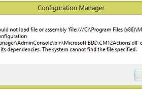 CM2012 Console MDT Integration Error Fix screenshot