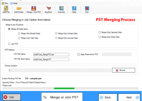eSoftTools PST Merge and Join Software screenshot