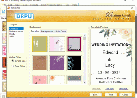 Excel Wedding Invitation Card Maker Tool screenshot