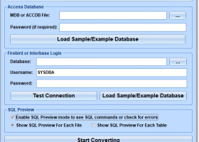 MS Access Tables To Firebird Converter Software screenshot