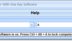 Lock Your Computer With One Key Software screenshot