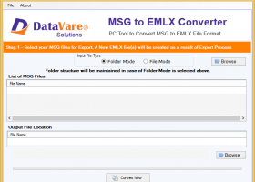 Datavare MSG to EMLX Converter screenshot